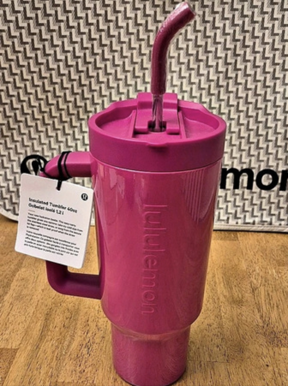 Lululemon Insulated Tumbler 40oz Pink Flare NWT